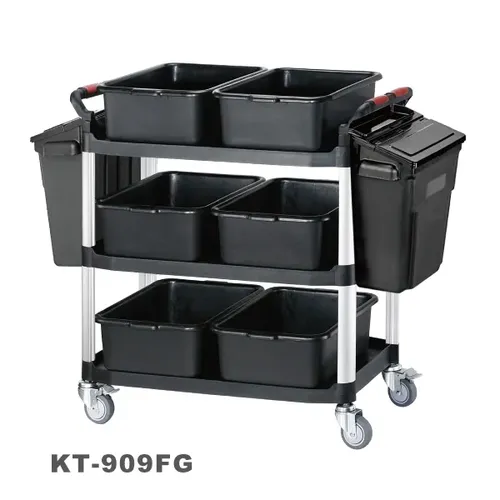 עגלת שירות עם גיגיות דגם KT-909FG