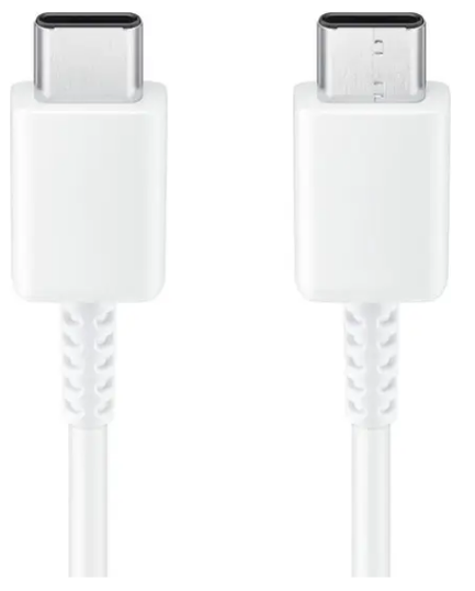 כבל סנכרון וטעינה USB-C ל-USB-C סמסונג מקורי, אורך 0.8 מטר, לבן