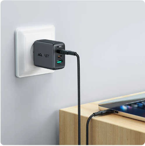 כבל סנכרון וטעינה מהירה USB-C ל-USB-C בחיפוי קלוע, ,תומך בטעינה מהירה עד 100W, אורך 2 מטר