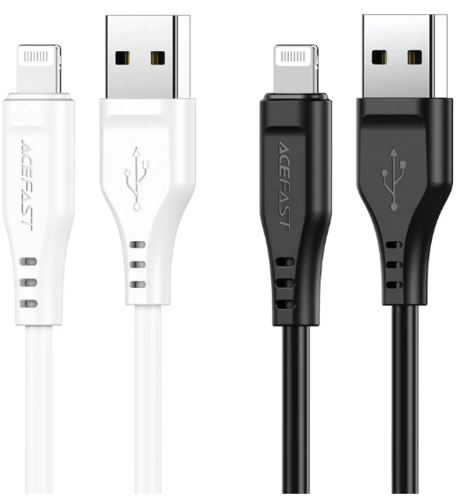 כבל טעינה ודאטה USB-A ל-Lightning, לבן