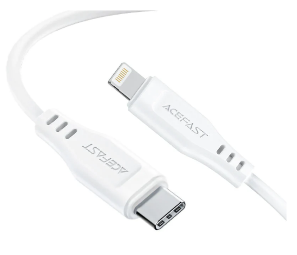C3-01 USB-C to Lightning TPE charging data cable white 1.2m