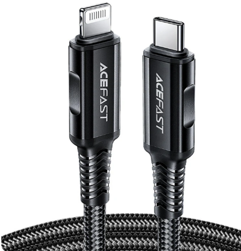 כבל סנכרון וטעינה איכותי USB-C ל-Lightning, מאושר אפל, אורך 1.8 מטר