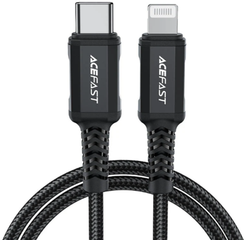 כבל סנכרון וטעינה איכותי USB-C ל-Lightning, מאושר אפל, אורך 1.8 מטר