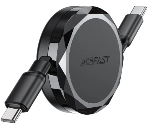 כבל סנכרון וטעינה מהירה USB-C ל-USB-C נשלף, אורך 0.8 מטר