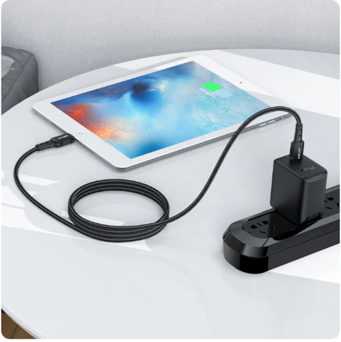 כבל סנכרון וטעינה איכותי USB-C ל-Lightning, מאושר אפל, אורך 1.8 מטר