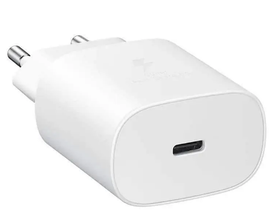 ראש מטען קיר סמסונג USB-C, טעינה מהירה 25W, לבן