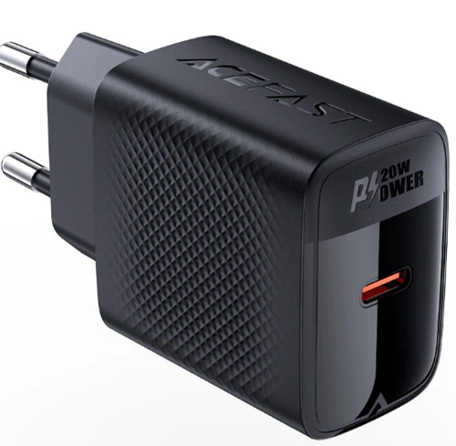ראש מטען מהיר USB-C, טעינת PD20W מהירה, שחור