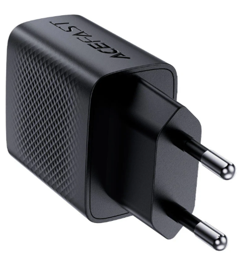 סט טעינה הכולל ראש מטען מהיר USB-C וכבל USB-C, טעינת PD20W מהירה, שחור