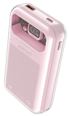 מטען נייד (סוללת גיבוי) 20000mAh לטעינה מהירה בסטייל, ורוד