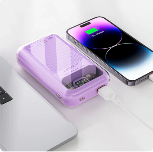 מטען נייד (סוללת גיבוי) 20000mAh לטעינה מהירה בסטייל, ורוד
