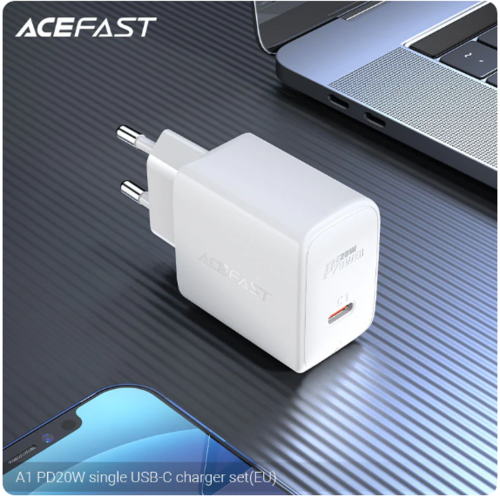 סט טעינה לאייפון, כולל מטען USB-C וכבל טעינה USB-C to Lightning