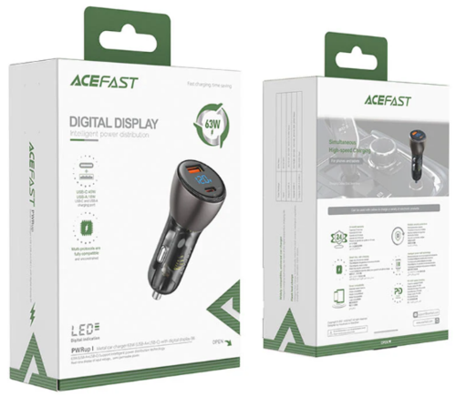 מטען רכב 63W (USB-A+USB-C) ACEFAST B6