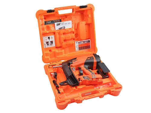 אקדח מסמרים נטען SPIT PULSA 40P+ עם עוצמת הלימה 100J למסמור מתכת ועץ לבטון, מתאים למסמרים 15-40 מ