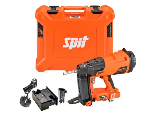 אקדח מסמרים נטען SPIT PULSA 40P+ עם עוצמת הלימה 100J למסמור מתכת ועץ לבטון, מתאים למסמרים 15-40 מ
