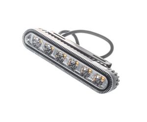 פנס עבודה 6 לדים 12-24V צהוב מהבהב - 18W