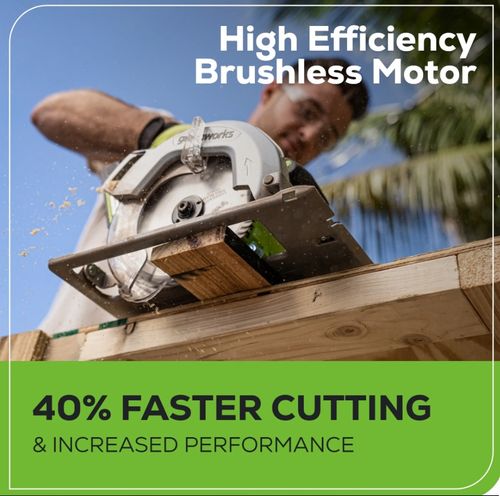 מסור עגול GREENWORKS 24V דגם 99727 עם מנוע Brushless, להב 185 מ