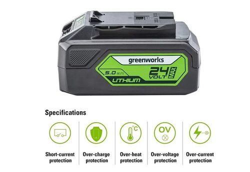 חרמש נטען Greenworks 48V Brushless דגם 99532-5 עם ראש מתכוונן, מוט טלסקופי, קוטר חיתוך 33 ס
