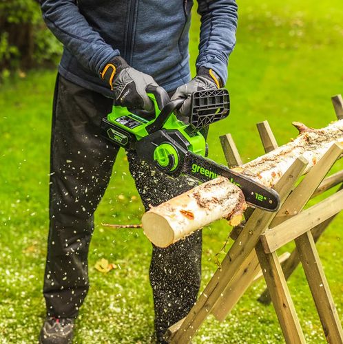 מסור שרשרת GREENWORKS 24V דגם 99517-1 עם מנוע Brushless, להב 30 ס