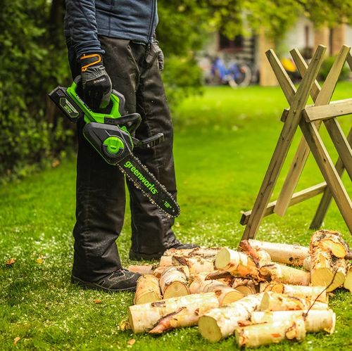 מסור שרשרת GREENWORKS 24V דגם 99517-1 עם מנוע Brushless, להב 30 ס