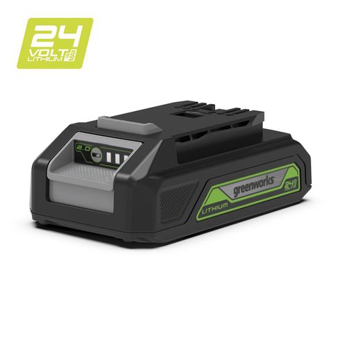 מפוח עלים GREENWORKS GEN2 24V דגם 99506-11 עם שתי סוללות 2 אמפר ומטען מהיר, מהירות אוויר 145 קמ