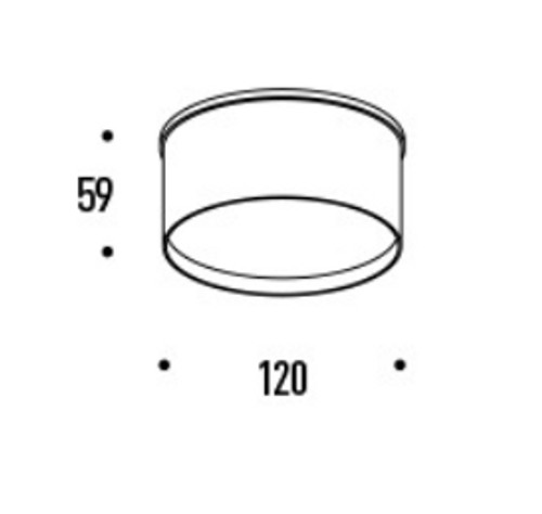 צמוד תקרה מוגן מים - SMD Tube 15W גולד
