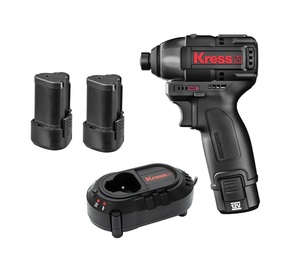 סט מברגה אימפקט עם שתי סוללות ומטען Kress 12V ku203