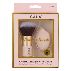 סט - Cala KABUKI BRUSH & SPONGE SET(pink)