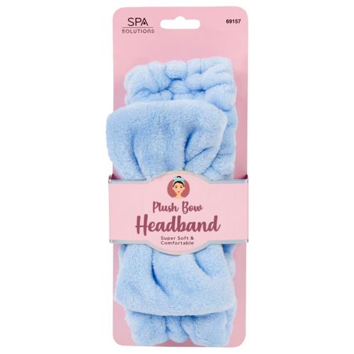 PLUSH BOW HEADBAND (LIGHT BLUE)