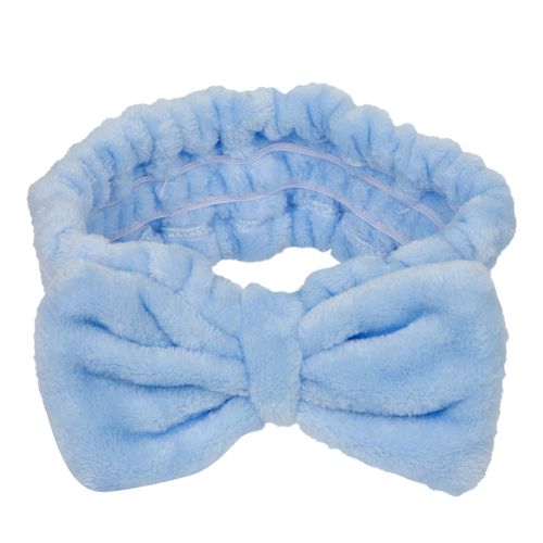 PLUSH BOW HEADBAND (LIGHT BLUE)