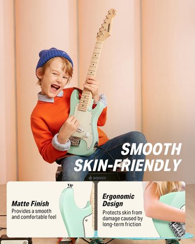חבילת גיטרה חשמלית מותאמת לילדים DSJ100 בצבע טורקיז EC1377 מבית DONNER