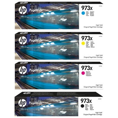 סט 4 ראש דיו מקוריים HP 973X 