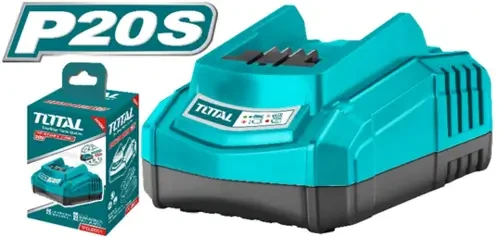 מטען מהיר לסוללה 20V לכלי עבודה וגינון TOTAL דגם TFCLI2001E