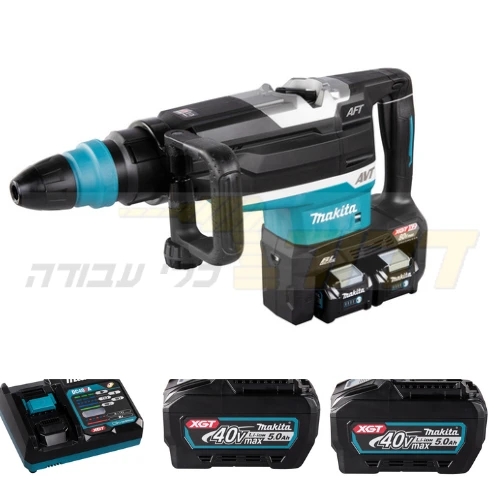 גוף פטיש חציבה- קודח + 2 סוללות-4ah 40V ומטען - מתח HR006G - 2x40V 