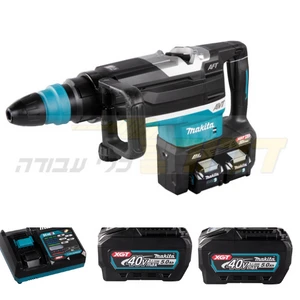 גוף פטיש חציבה- קודח + 2 סוללות-4ah 40V ומטען - מתח HR006G - 2x40V 