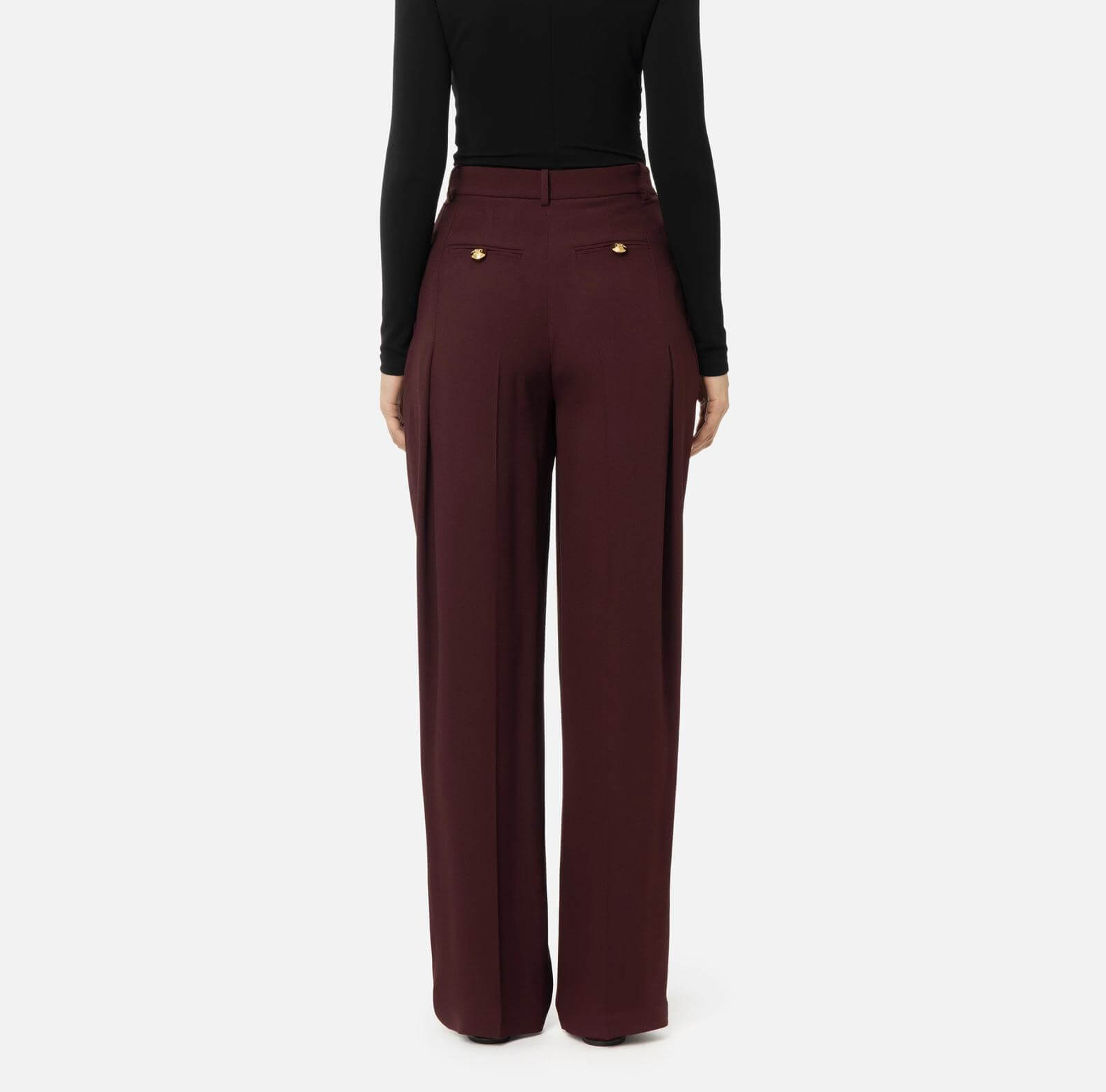 Straight enver satin trousers with double darts