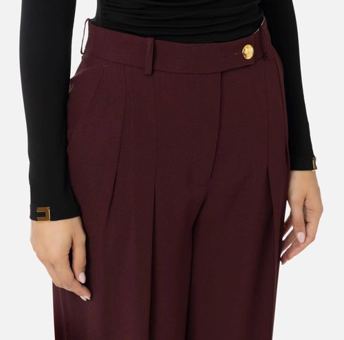 Straight enver satin trousers with double darts