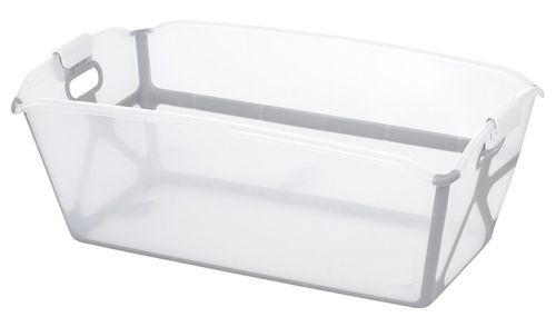 אמבטיה מתקפלת ENJOY עם מנגנון נעילה ופקק ריקון - אפור