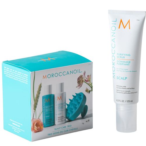 מארז התנסות לטיפוח הקרקפת MOROCCANOIL SCALP שמן מרוקאי + פילינג לטיהור הקרקפת שמן מרוקאי 125 מ
