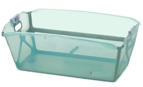 אמבטיה מתקפלת ENJOY עם מנגנון נעילה ופקק ריקון - טורקיז