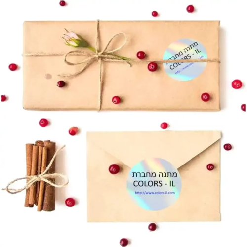 5 יחידות מדבקה מבריקה עגולה 2 אינץ 400 יח’ 