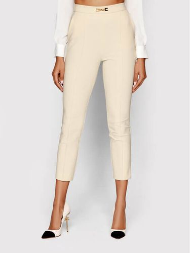 Straight trousers in technical fabric with horsebit