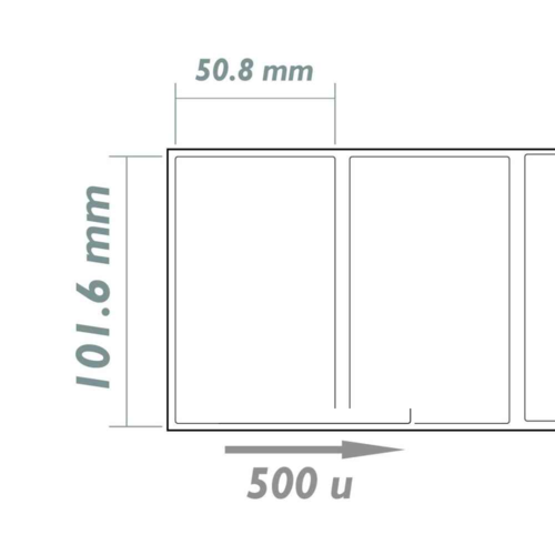 מדבקה לבנה רב שימושית 101.5*50 מ
