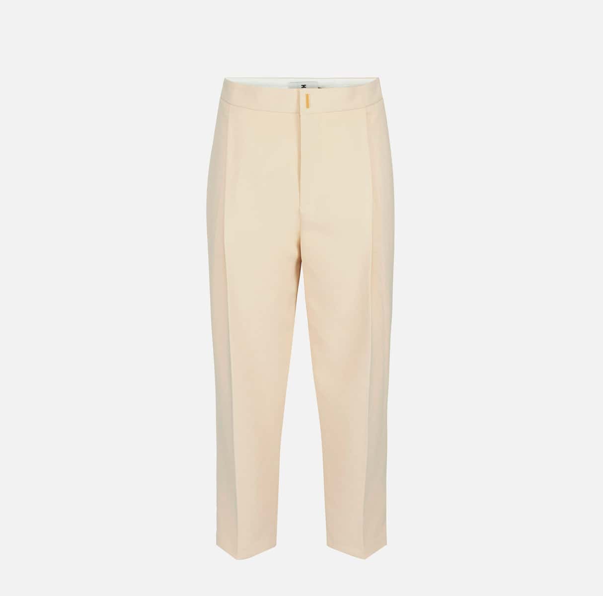 Crêpe cropped trousers with darts