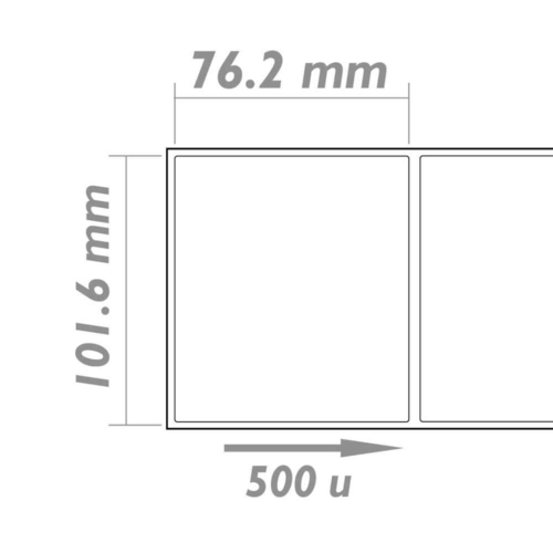 5 יחידות מדבקה לבנה רב שימושית 101.5*76.2 מ