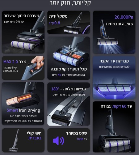 שואב אבק שוטף Narwal S20 Pro