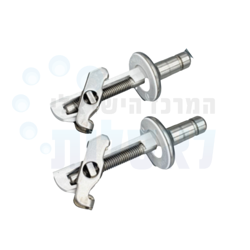 GEBERIT 244.625.00.1 | סט צירי מתכת GEBERIT למושבי אסלה נשלפים דגם חדש Acanto, iCon, Bambini