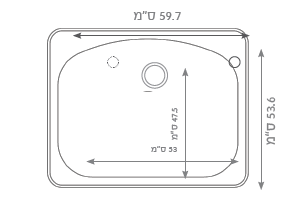 כיור מטבח נירוסטה בודד דגם חצב 873-1