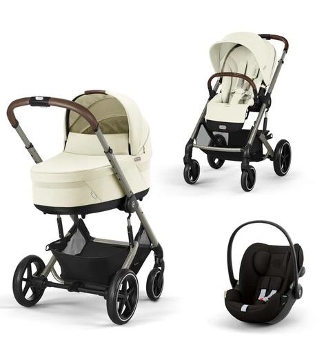 עגלת תינוק משולבת Balios TS5 עם סלקל Cybex Cloud G Seashell Beige 