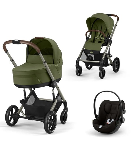 עגלת תינוק משולבת Balios TS5 עם סלקל Cybex Cloud G Moss Green 