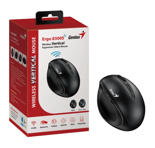 עכבר אלחוטי ארגונומי אנכי Genius Ergo 8300S